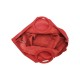Borsa tote in pelle rossa con tasche interne ed esterne.