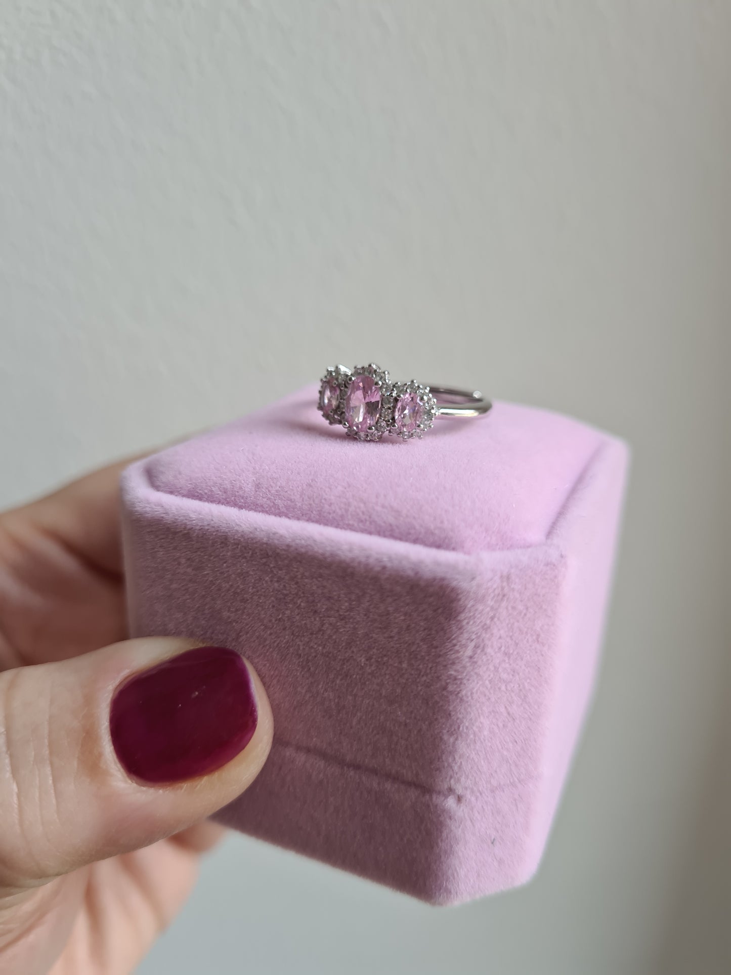 Kate Pink Semi-Engagement Ring, in S925 Silver