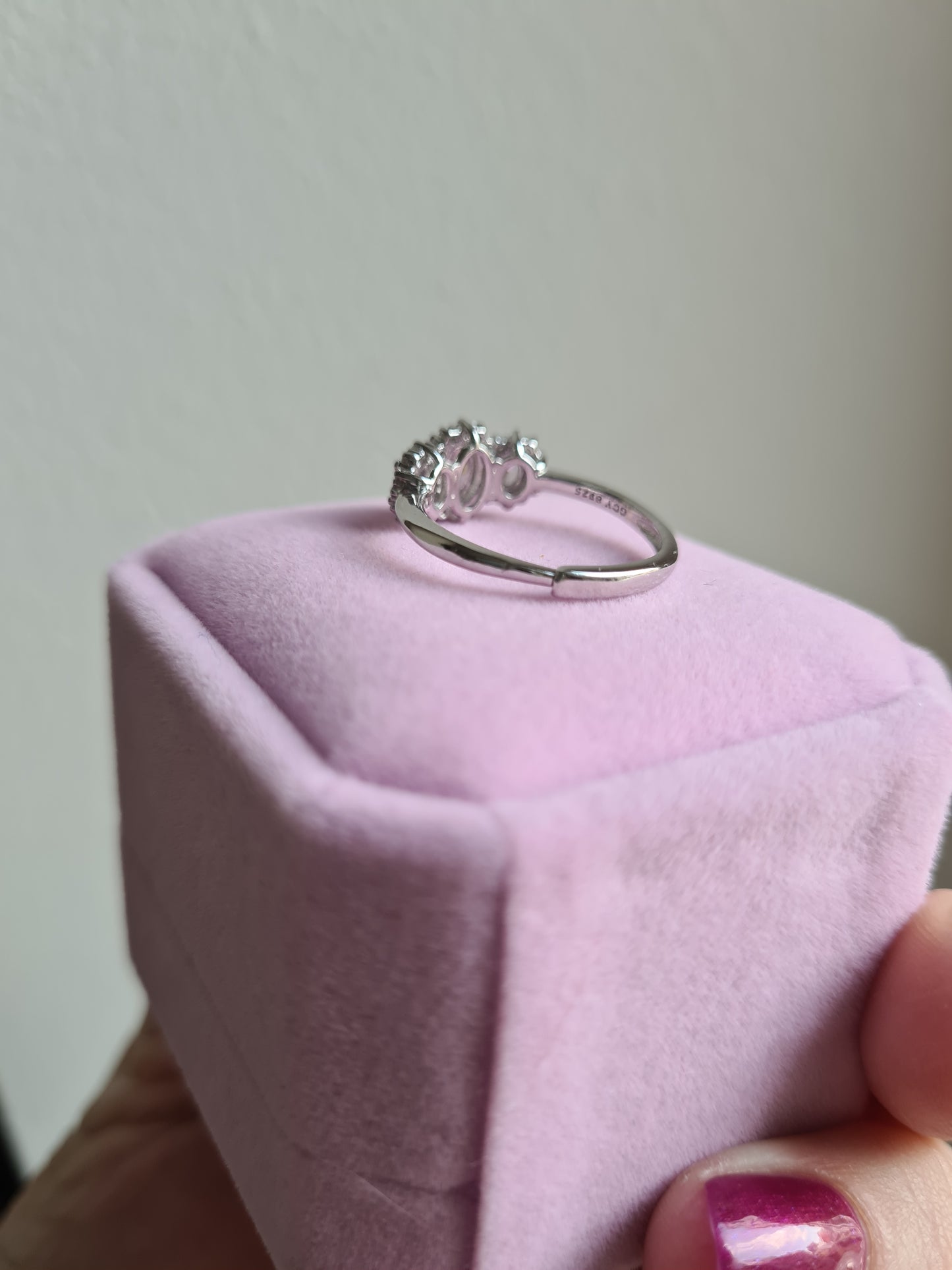 Kate Pink Semi-Engagement Ring, in S925 Silver