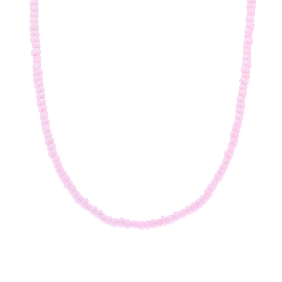 Collana di Perline rosa, Argento S925