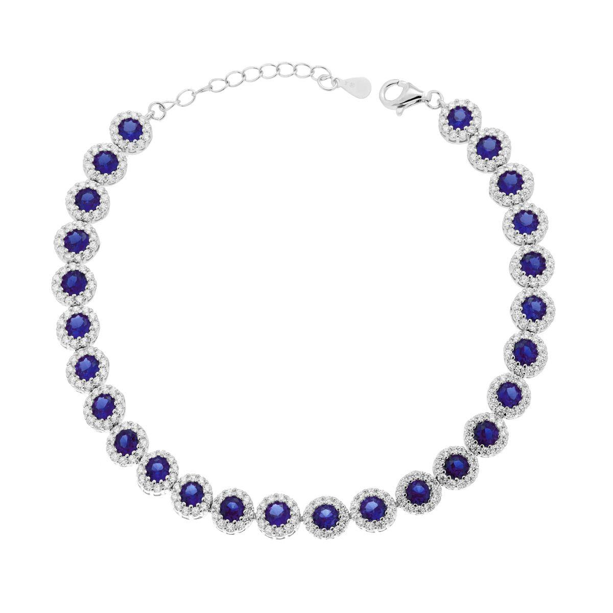 Bracciali Tennis con Rosette, in Argento 925