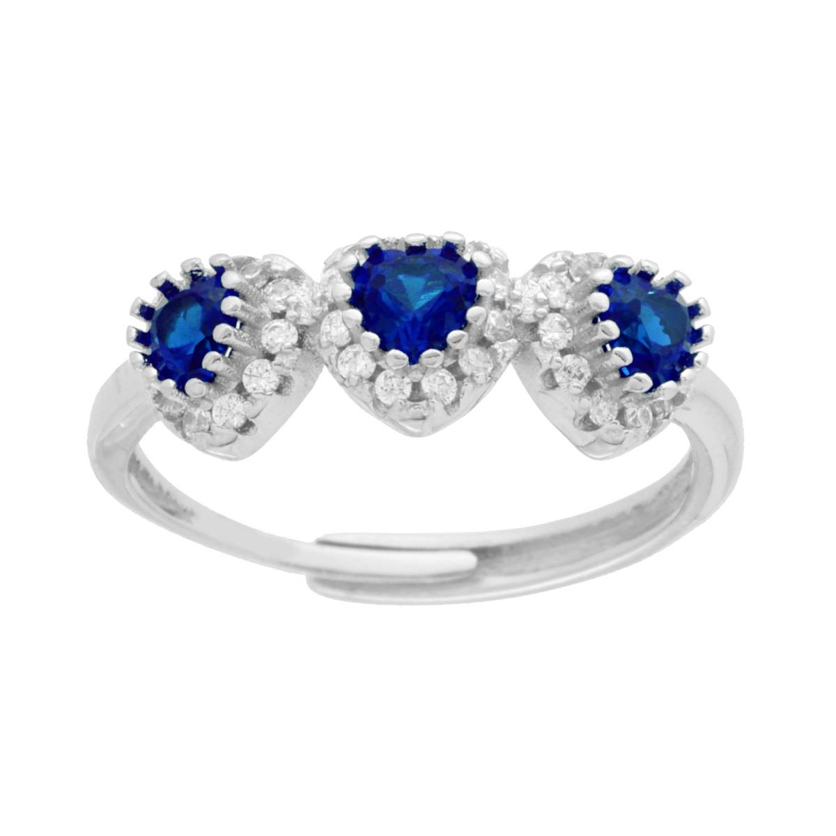 Anello Trilogy Cuori diversi colori, in ARGENTO S925