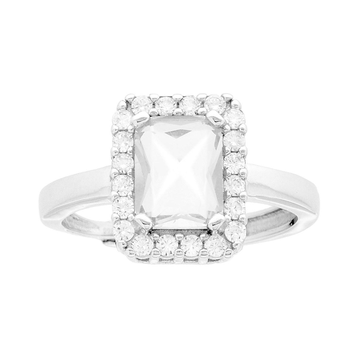 Kate Rectangle Ring, in S925 Silver
