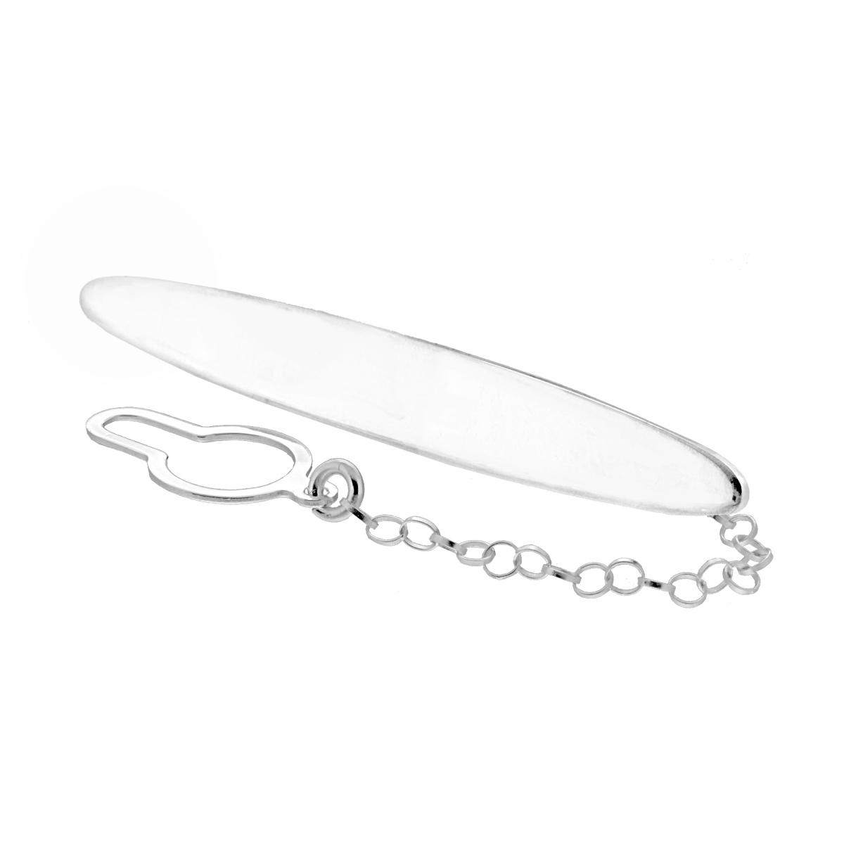 Fermacravatte Ovale, Argento S925