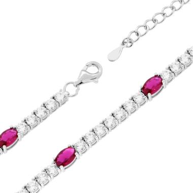 Rainbow Paraiba Tennis Bracelet, in S925 Silver