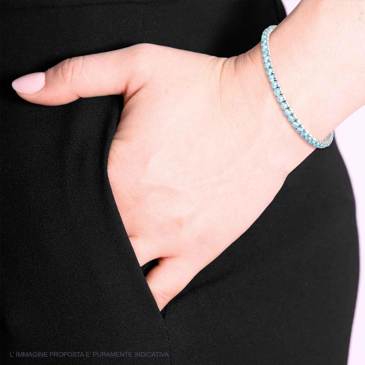 3mm Pink Tennis Bracelet, in S925 Silver