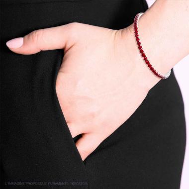 3mm Pink Tennis Bracelet, in S925 Silver