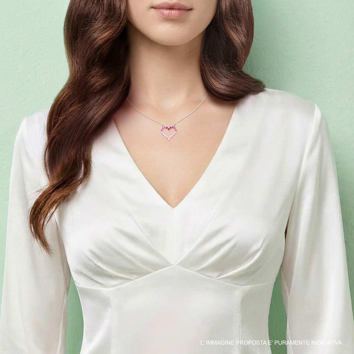 Heart Pendant Necklace, s925 Silver