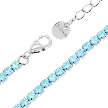 3mm Pink Tennis Bracelet, in S925 Silver