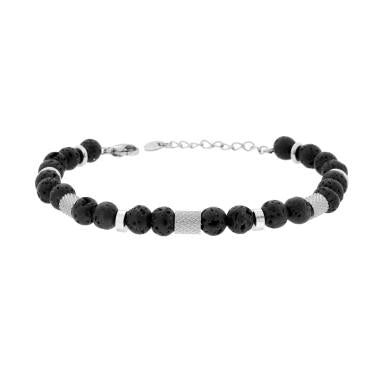 Bracelet with Turquoise and Accessories, in Stainless Steel