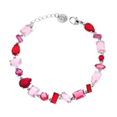 3mm Pink Tennis Bracelet, in S925 Silver