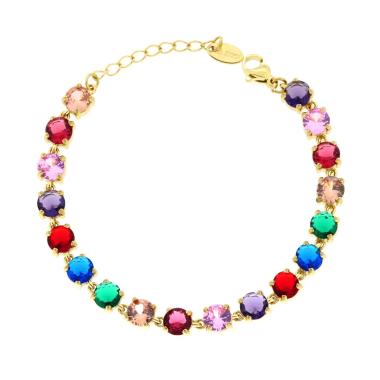3mm Pink Tennis Bracelet, in S925 Silver