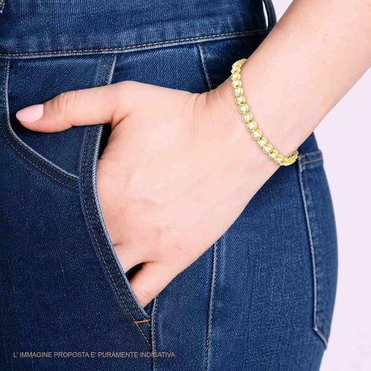 Bracciale Tennis Cipollina mm 4, in ACCIAIO inox