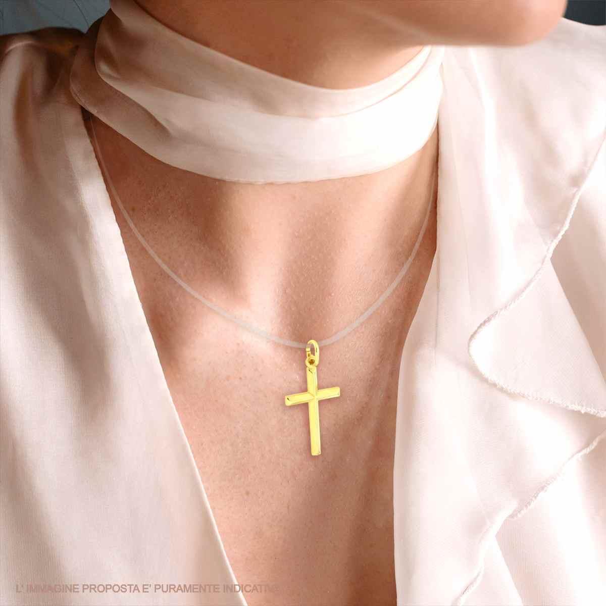 Round Zircon Cross Pendant, many Colors, Sterling Silver s925