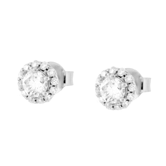 4-Petal Flower Ring, in S925 Silver and Zircons