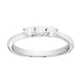 4-Petal Flower Ring, in S925 Silver and Zircons