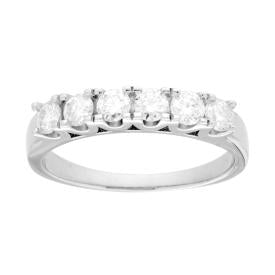 Semi-eternity ring, in certified MOISSANITE, in S925 Silver