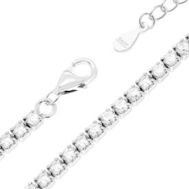 Rainbow Paraiba Tennis Bracelet, in S925 Silver