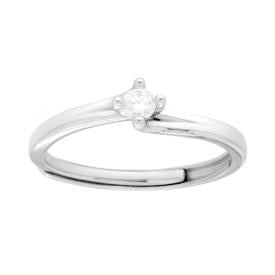 Anello Solitario con MOISSANITE mm 3, in Argento S925