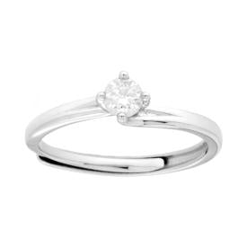 Anello Solitario con MOISSANITE mm 4, in Argento S925