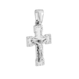 Round Zircon Cross Pendant, many Colors, Sterling Silver s925