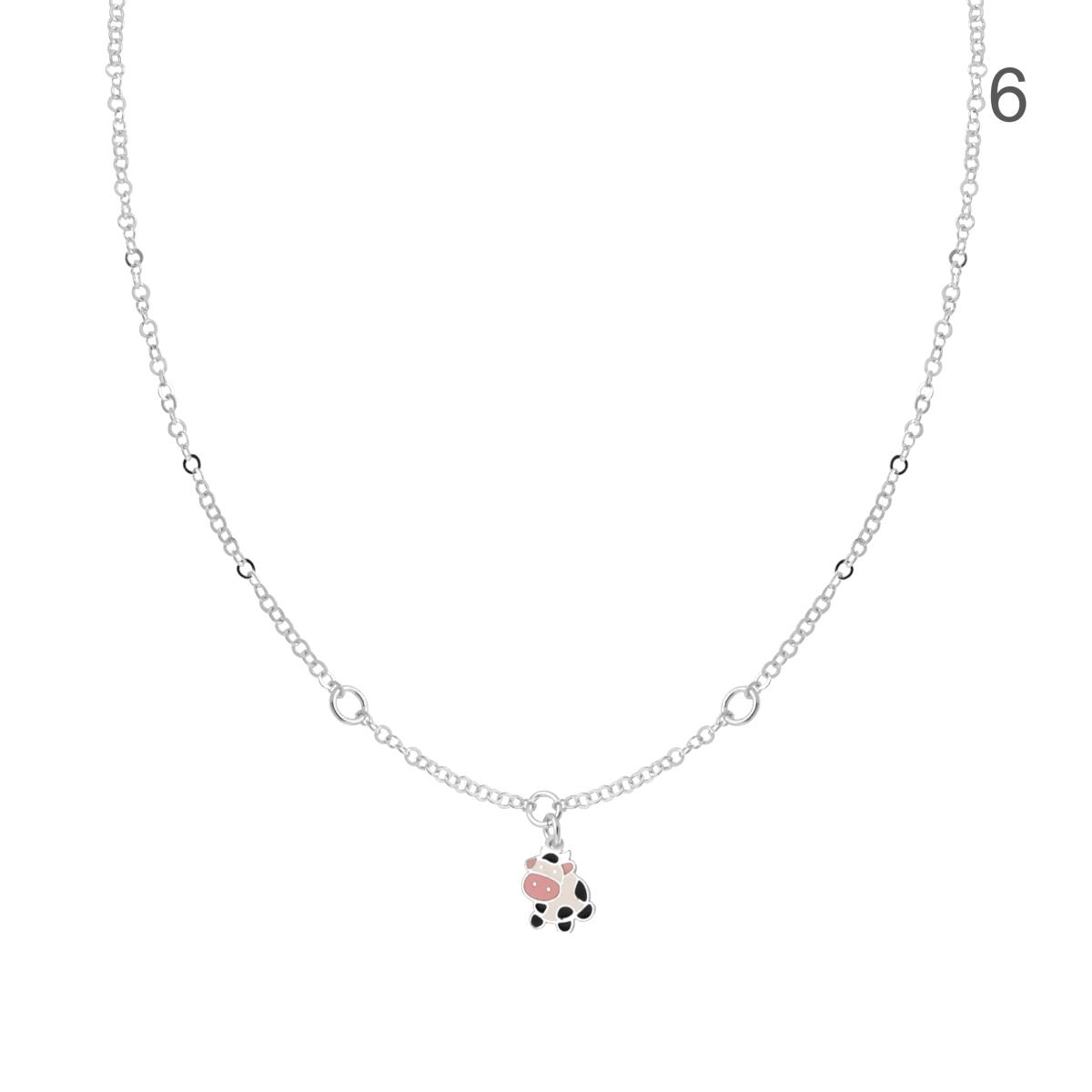 Collanina Bimba, con diversi soggetti , Argento S925