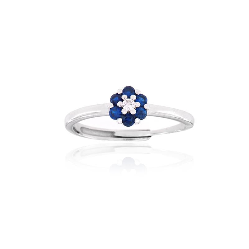 Solitaire Ring with Green Oval Zircon, in S925 SILVER