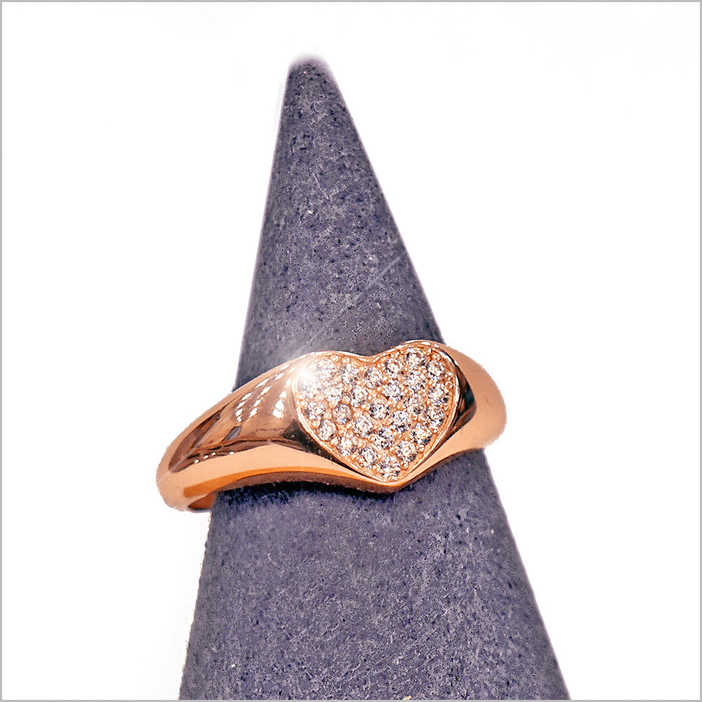 Anello Mini Chevalier in Argento 925 con Cuore