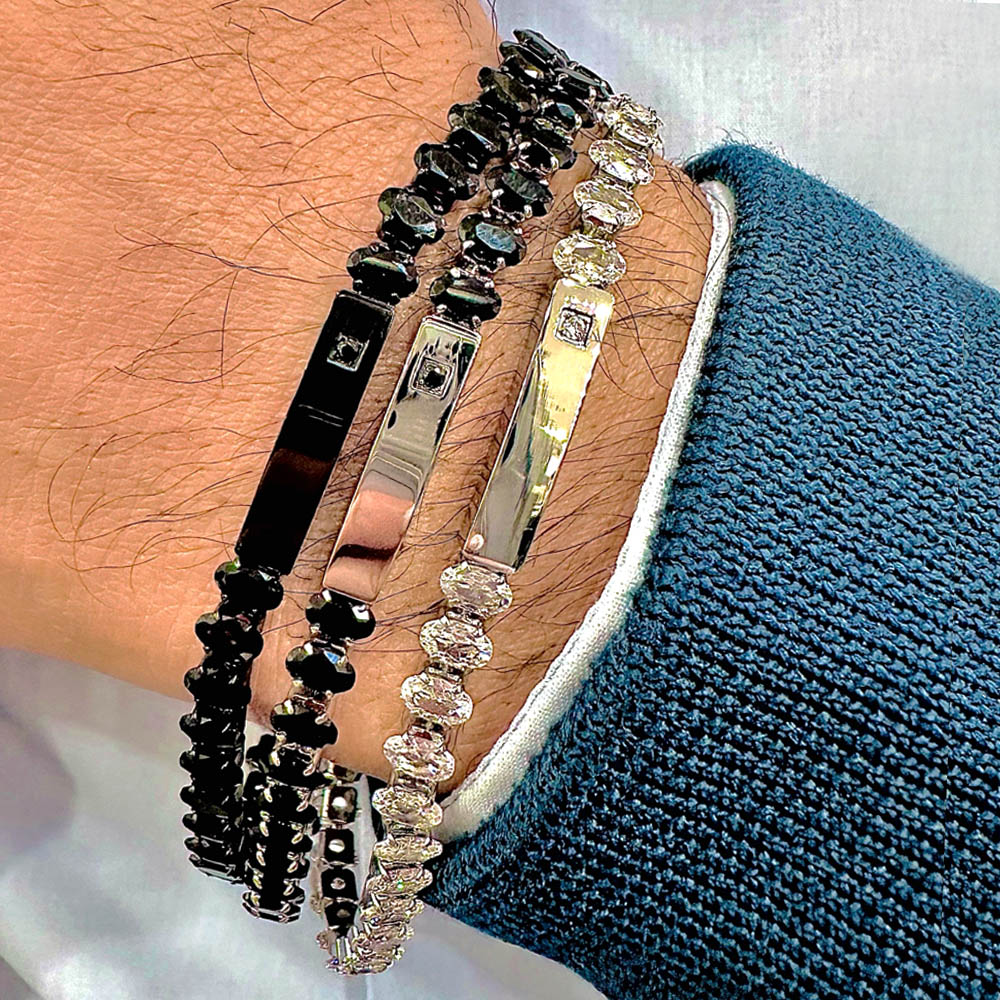 Bracciale Uomo Tennis 5mm, in Acciaio Inox