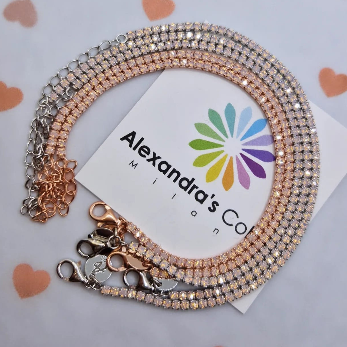 Bracelets Tennis en Argent 925 et Or avec Zircons 3mm - Bijou Elégant