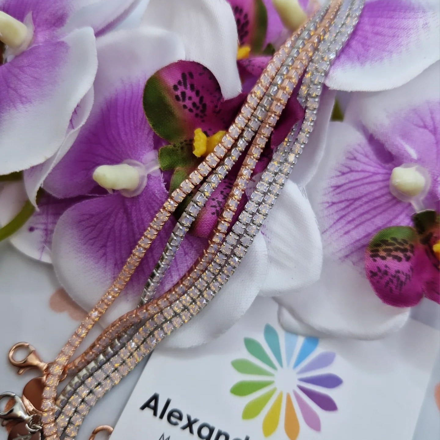 Bracelets Tennis en Argent 925 et Or avec Zircons 3mm - Bijou Elégant