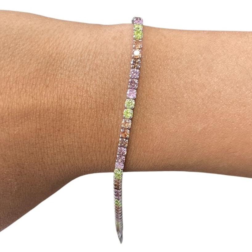 Bracciale Tennis Arlecchino - ESCLUSIVA,in Argento S925