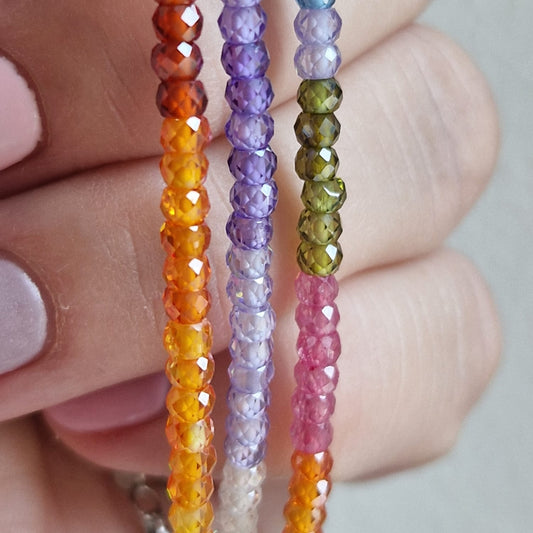 Bracciali in Zirconi 3mm, in Argento S925