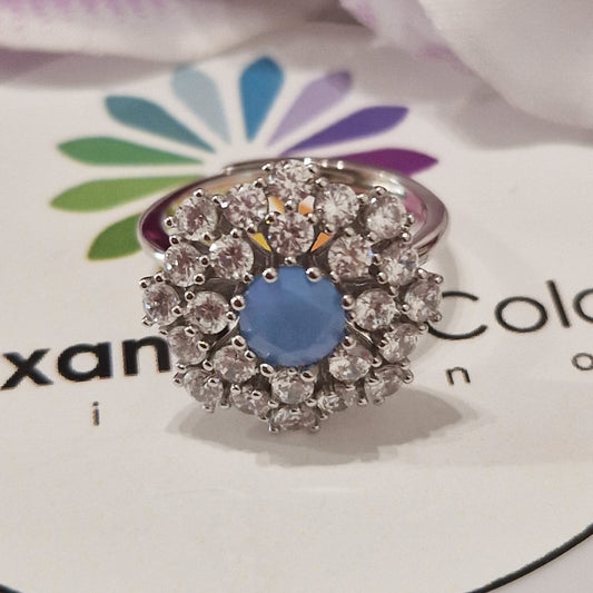 Anello Margherita con OPALE, Produzione ESCLUSIVA, Argento 925