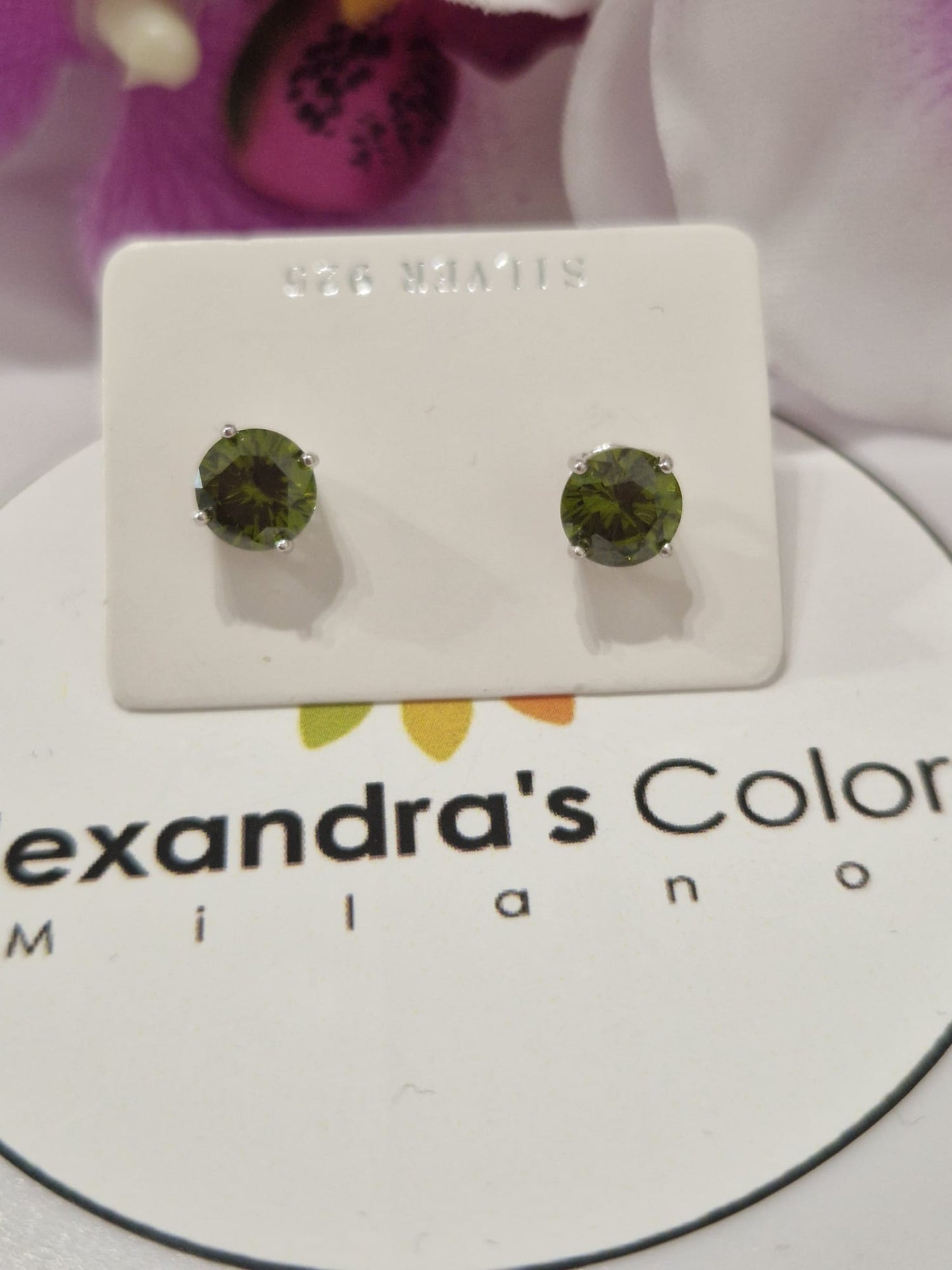 Orecchini Punto Luce COLOR, Produzione Esclusiva, Argento 925