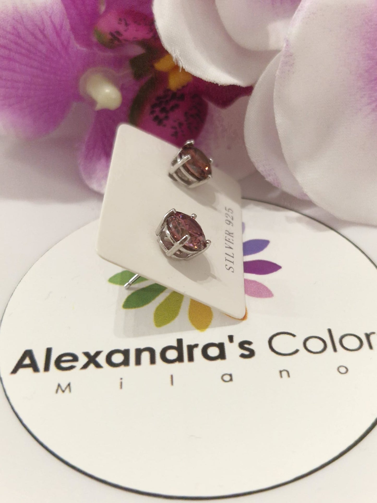 Orecchini Punto Luce COLOR, Produzione Esclusiva, Argento 925
