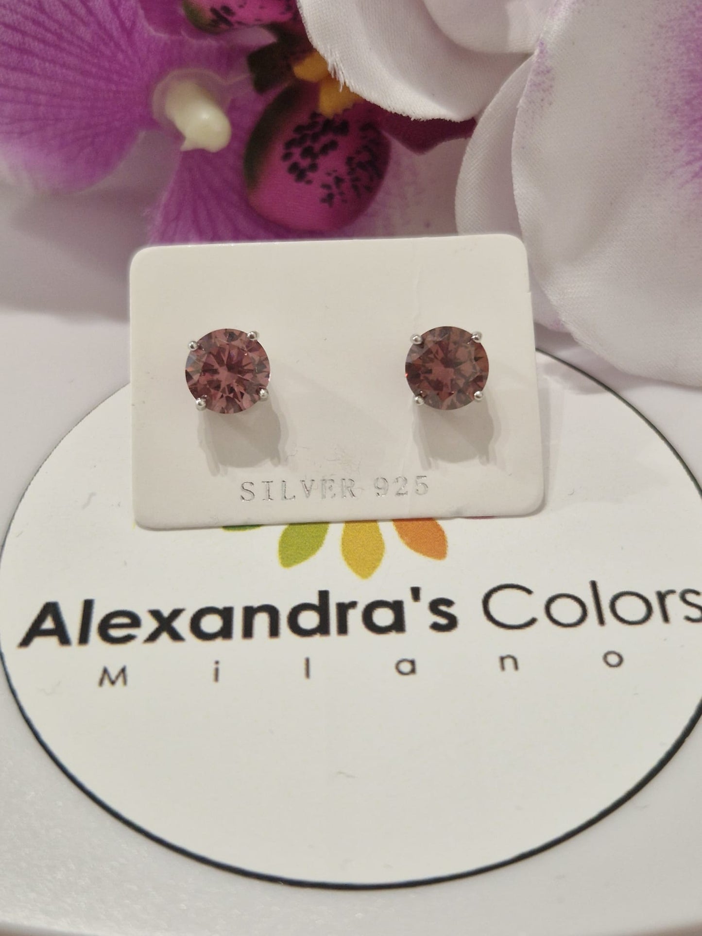 Orecchini Punto Luce COLOR, Produzione Esclusiva, Argento 925