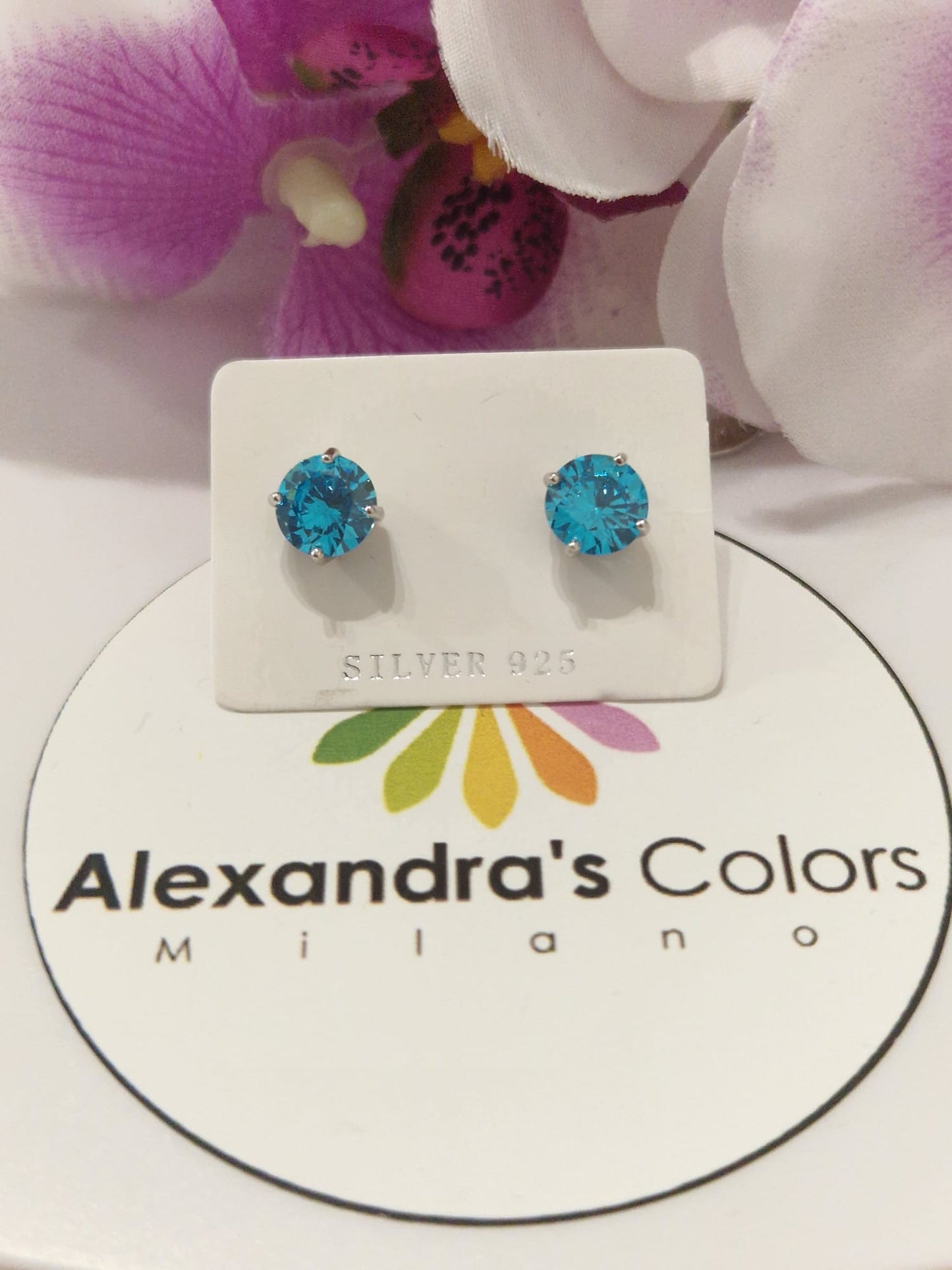 Orecchini Punto Luce COLOR, Produzione Esclusiva, Argento 925