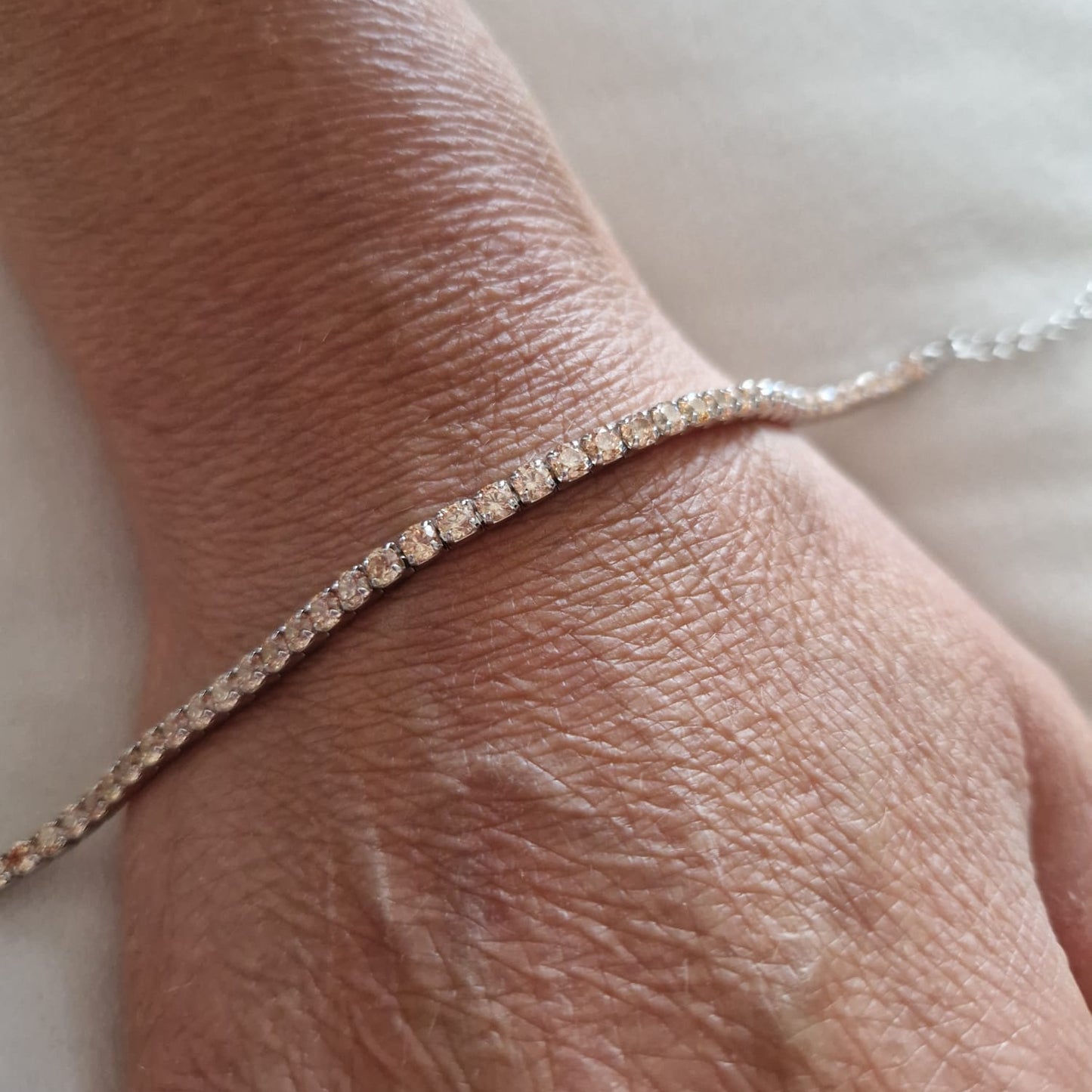 Bracciale Tennis 3mm, morbido, Argento s925