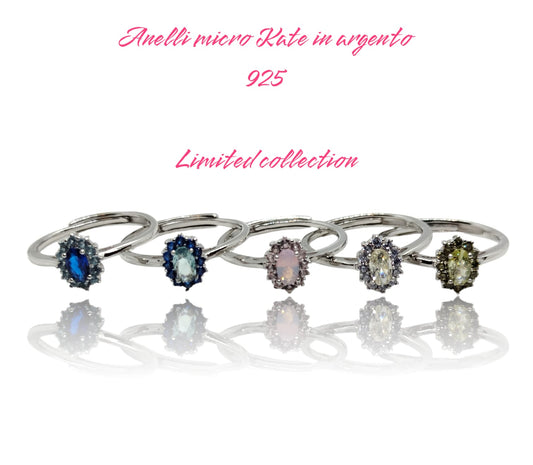 Micro Kate Rings with Opal, S925 Silver