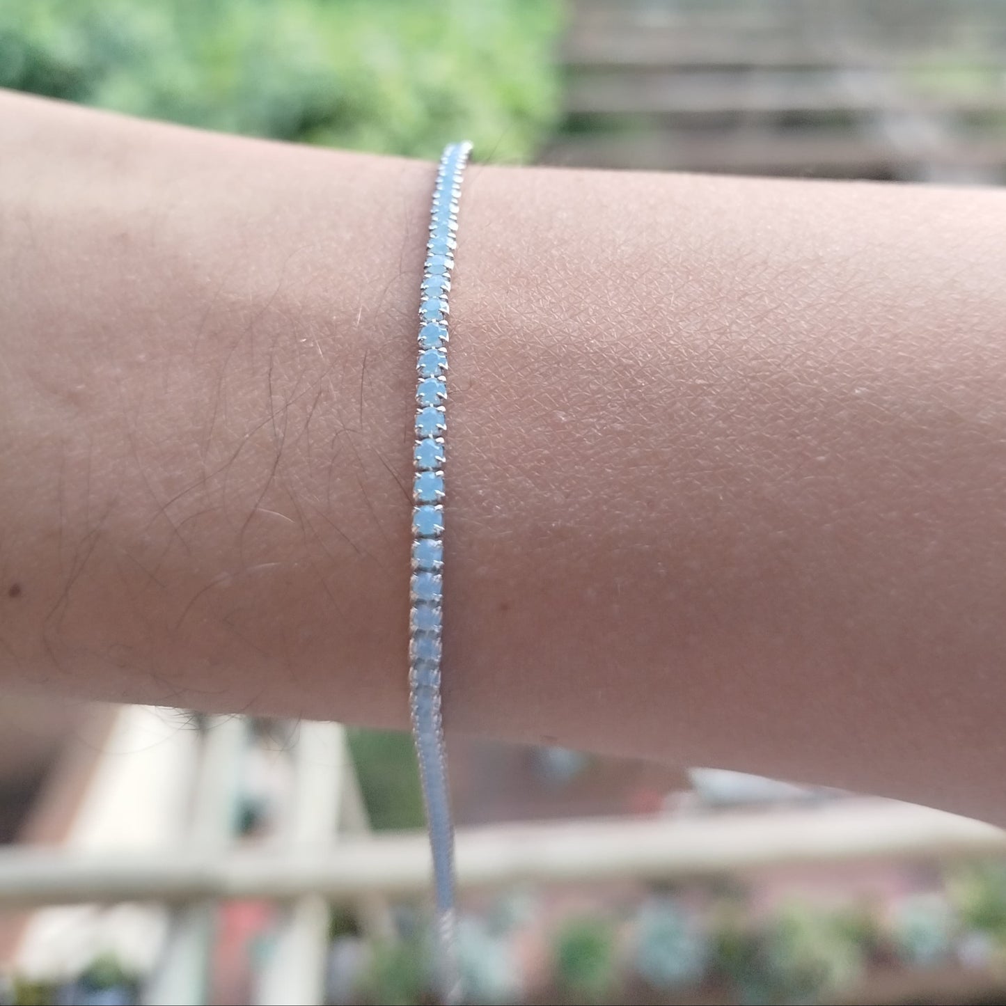 Bracciale Tennis OPALE SkuBlu, in Argento S925