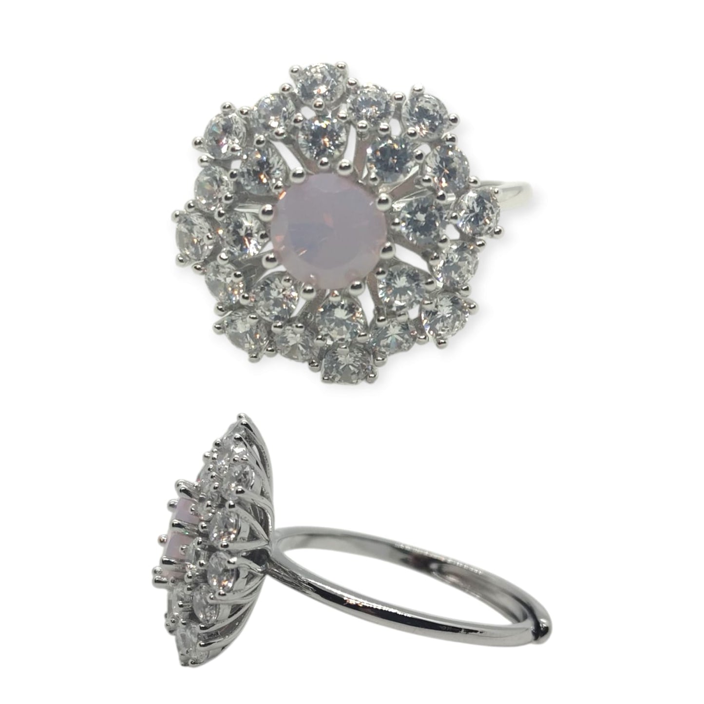 Anello Margherita con OPALE, Produzione ESCLUSIVA, Argento 925