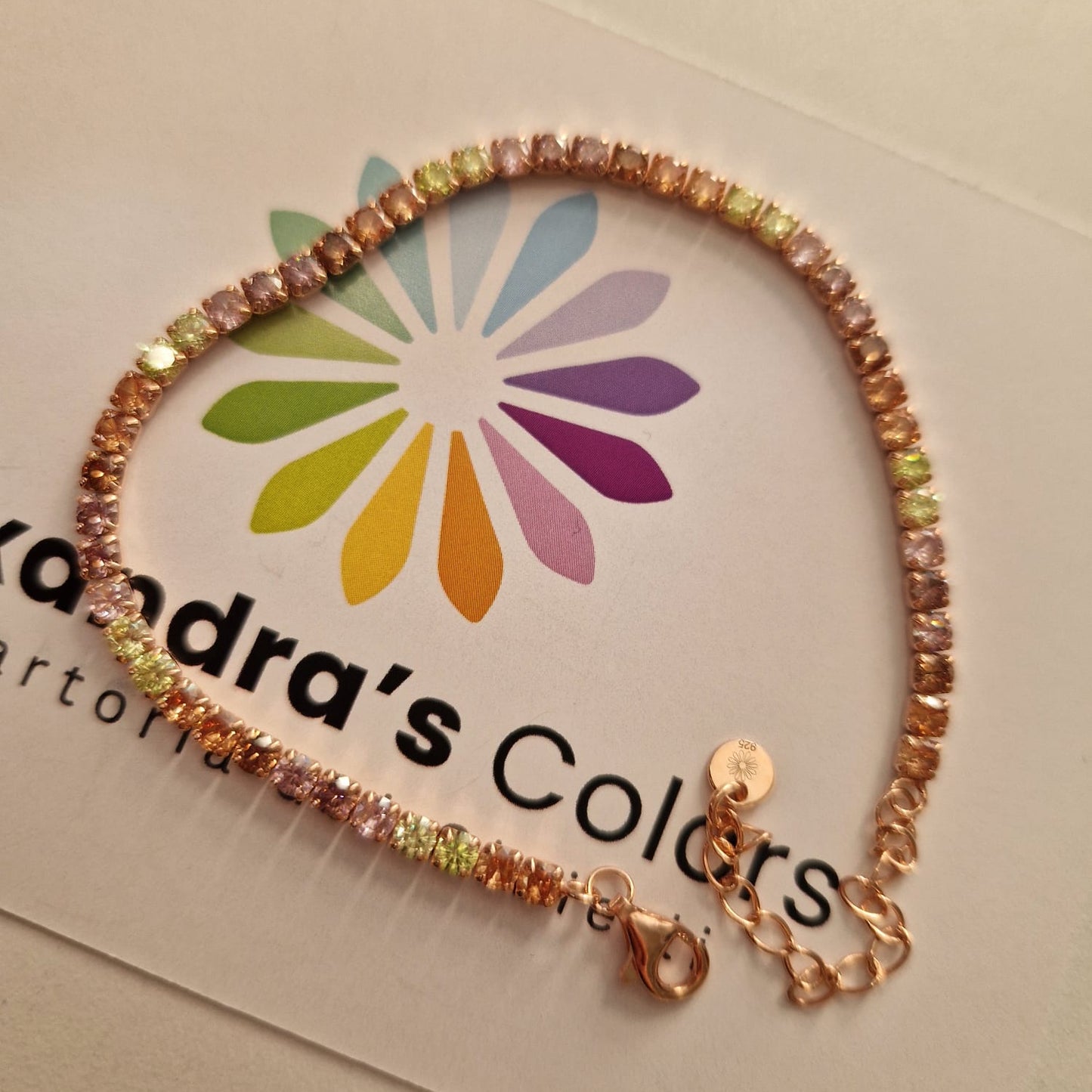 Bracciale Tennis Arlecchino - ESCLUSIVA,in Argento S925