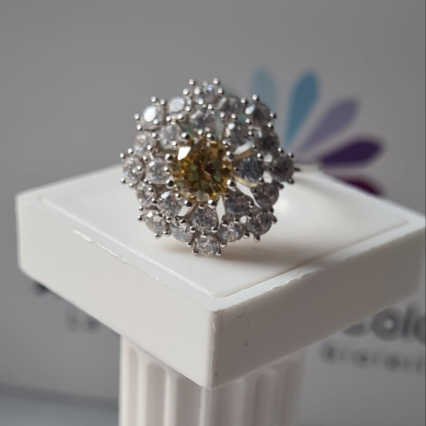 Anello Margherita COLOR, Produzione ESCLUSIVA, Argento 925