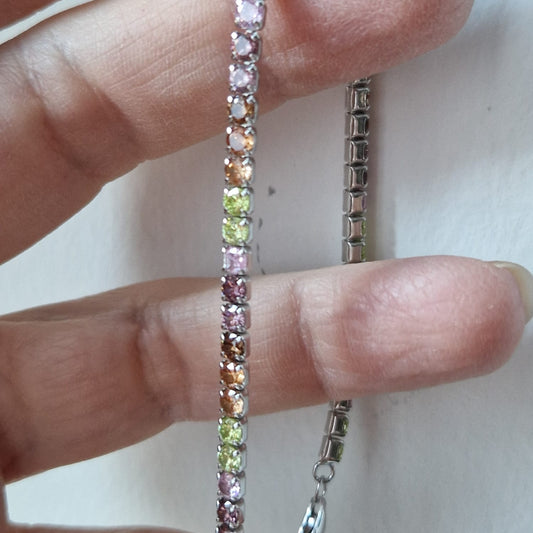 Bracciale Tennis Arlecchino - ESCLUSIVA,in Argento S925