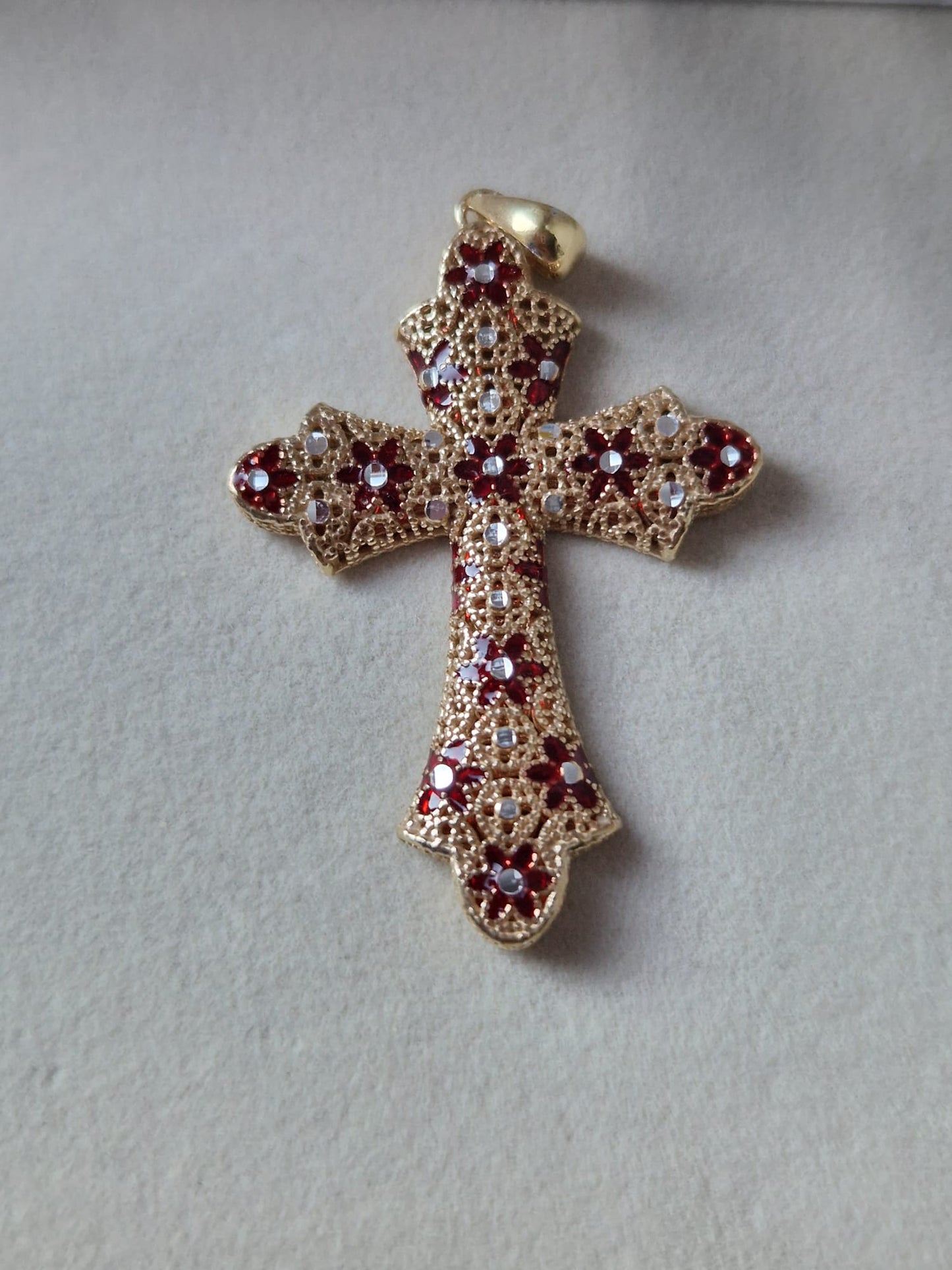 Collana con Croce Antica in Filigrana Preziosa, Argento s925