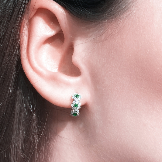 Orecchino Trilogy Margherita a Cerchio, in Arg925