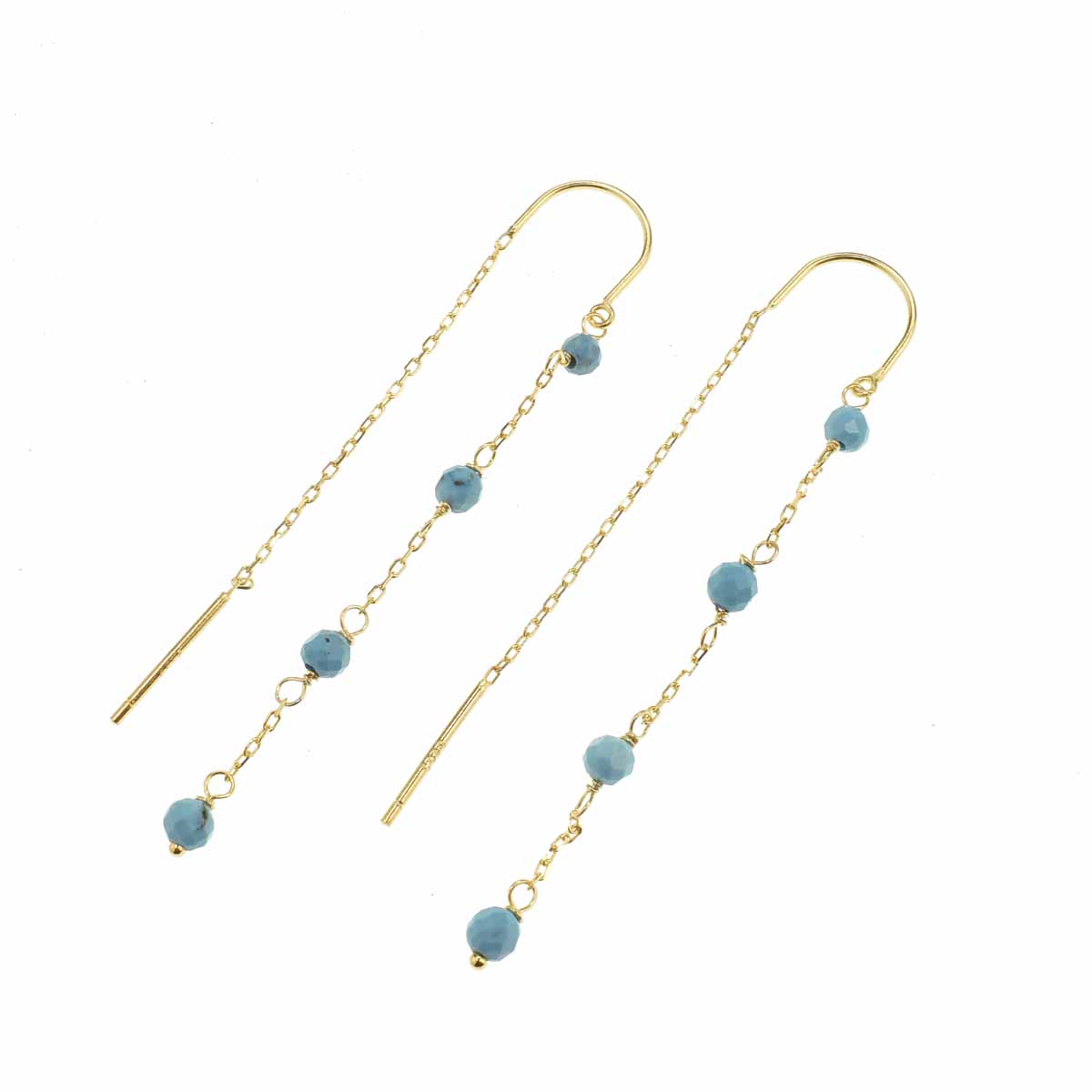 Orecchini Saliscendi con Aulite, Argento S925