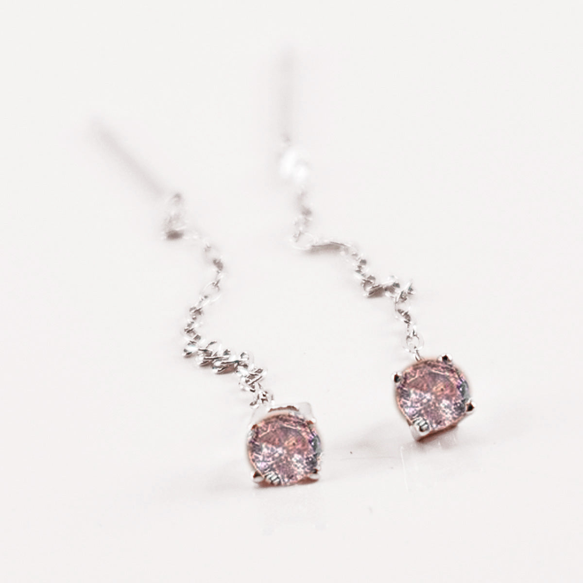 Orecchini Saliscendi con Punto Luce, Argento S925