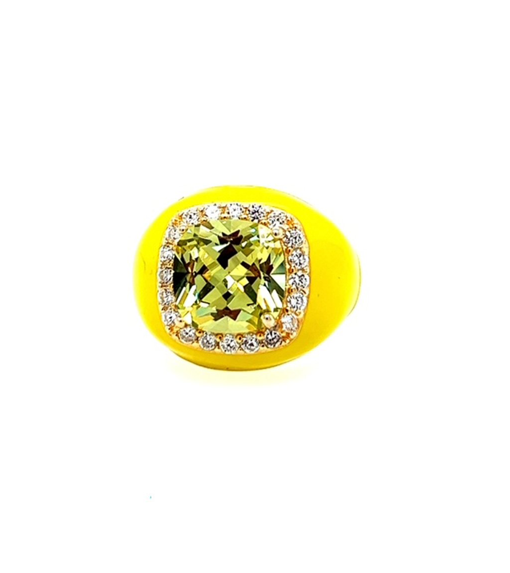 925 Silver Chevalier Ring with Square Zircon
